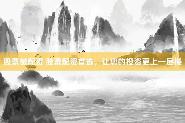 股票微配资 股票配资首选，让您的投资更上一层楼