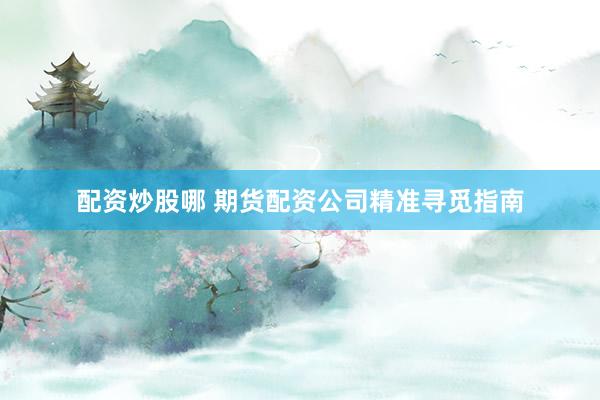 配资炒股哪 期货配资公司精准寻觅指南